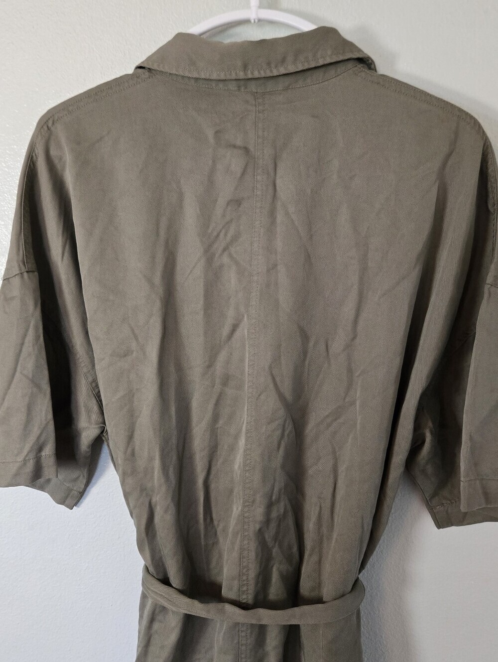 Marine Layer | Renata Dress Olive Green Belted Shirt Dress Size XL - Picture 6 of 13